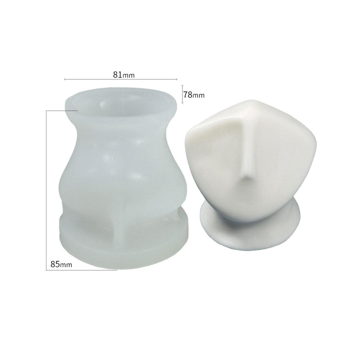 Silicone Mould For Abstract Face Scented Candle Candles Moulds