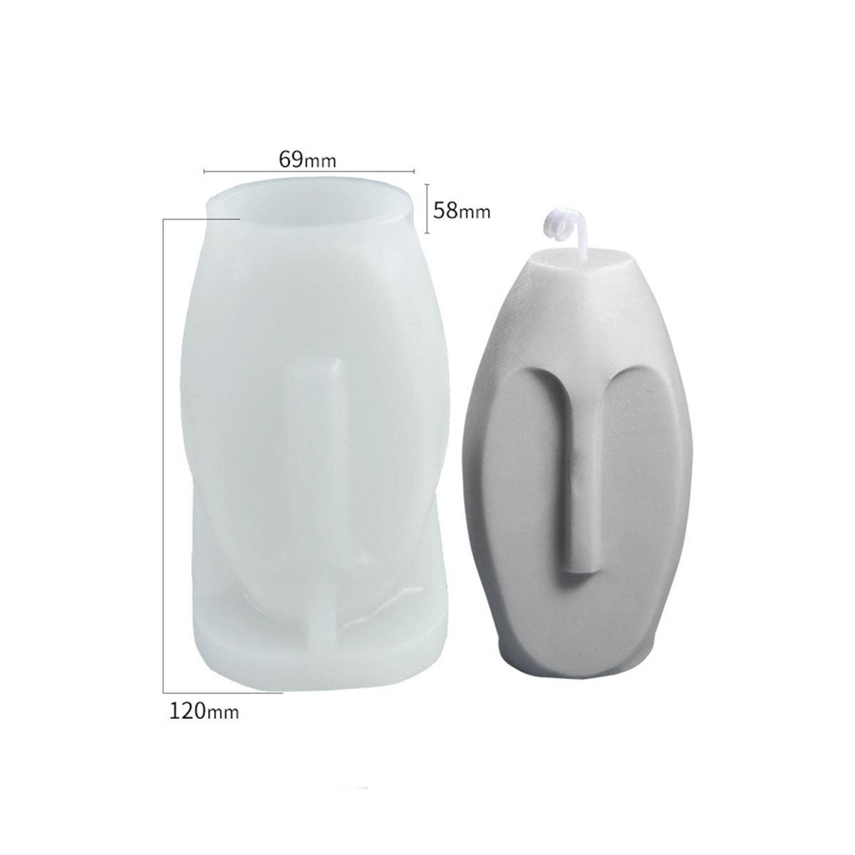 Silicone Mould For Abstract Face Scented Candle Candles Moulds