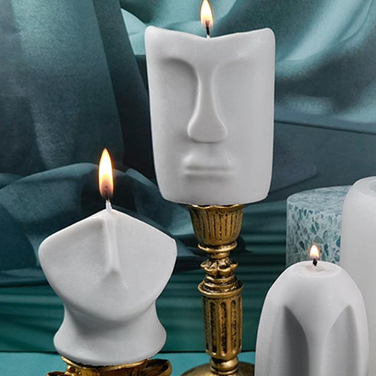 Silicone Mould For Abstract Face Scented Candle Candles Moulds