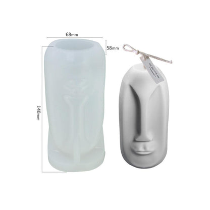 Silicone Mould For Abstract Face Scented Candle Candles Moulds