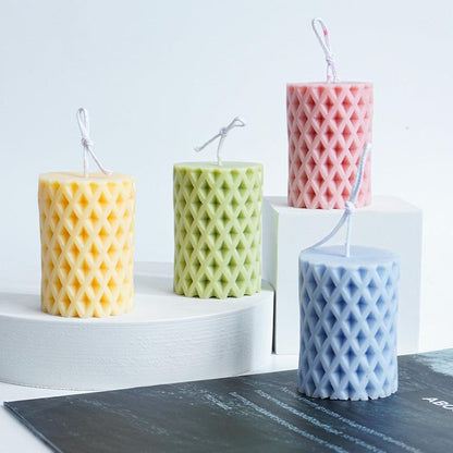 Rhombus Hole Silicone Candle Mould
