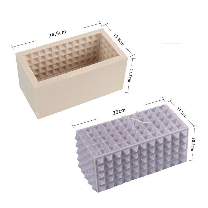 Silicone Square Three-dimensional Geometry Drill Face Rubik's Cube Aromatherapy Gypsum Liquid Silicone Candle Fondant Mould Candles Moulds