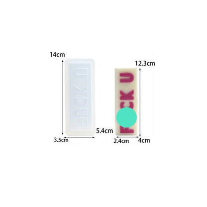 Silicone Typo Candle Mould For Rectangular Gypsum Aromatherapy Household Candles Candles Moulds