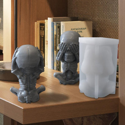 Skull Candle Cover Eyes Mouth And Ears Diy Handmade Candle Mould Candles Moulds