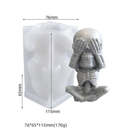 Skull Candle Cover Eyes Mouth And Ears Diy Handmade Candle Mould Candles Moulds