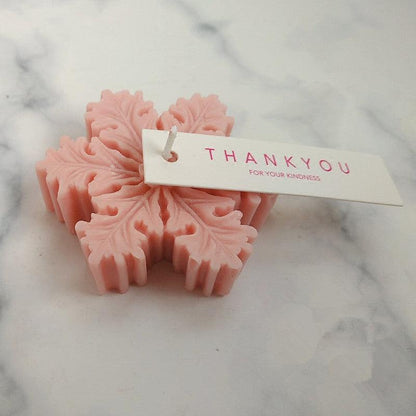 Snowflake Christmas Candle soft silicone Candle Mould Candles Moulds