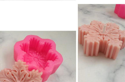 Snowflake Christmas Candle soft silicone Candle Mould Candles Moulds