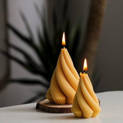 Spiral Cone Silicone Candle Mould, DIY 3D Geometric Candles Moulds for Candle Making Candles Moulds