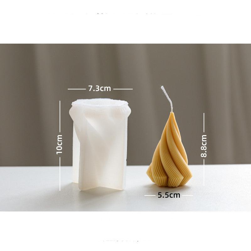 Spiral Cone Silicone Candle Mould, DIY 3D Geometric Candles Moulds for Candle Making Candles Moulds
