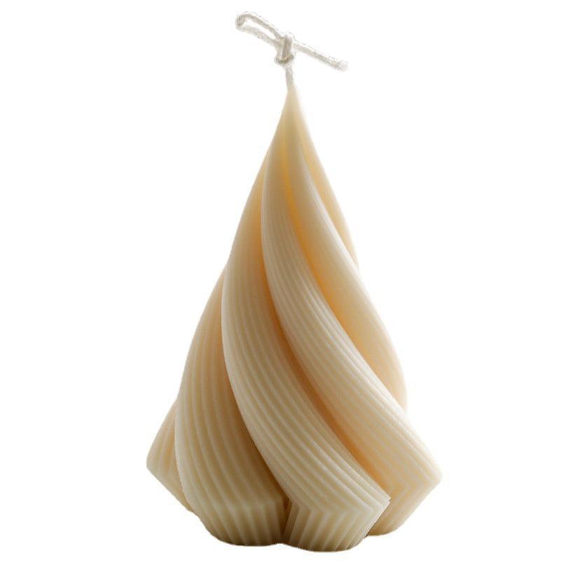 Spiral Cone Silicone Candle Mould, DIY 3D Geometric Candles Moulds for Candle Making Candles Moulds