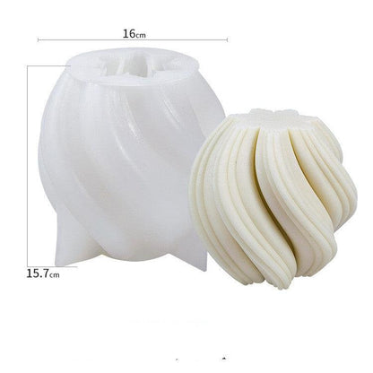 Spiral Cylinder Scented Candle Silicone Mould DIY Candles Moulds