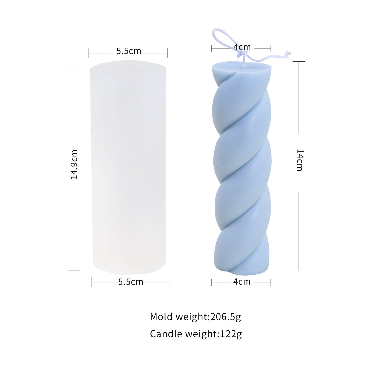Spiral Swirl Candle Mould: Create Stunning Twisted Candles at Home Candles Moulds