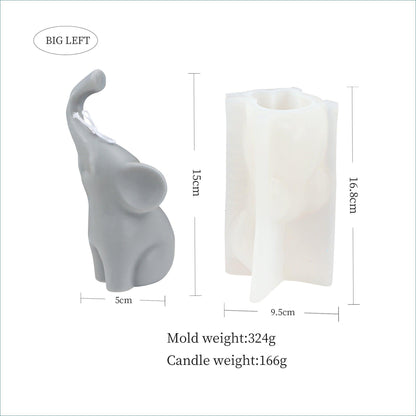 Stretch Nose Elephant Candle Mould Aromatherapy Candles Moulds