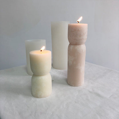 Striped Pillar Candle Mould - Create Elegant Candles Candles Moulds