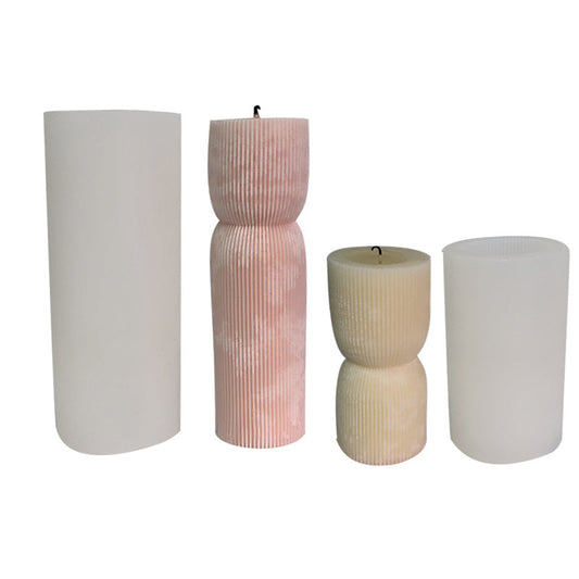 Striped Pillar Candle Mould - Create Elegant Candles Candles Moulds