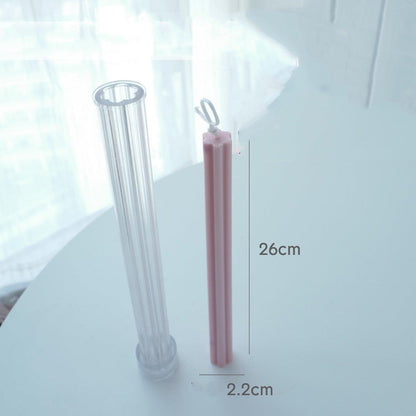 Striped Pillar Taper Candle Moulds