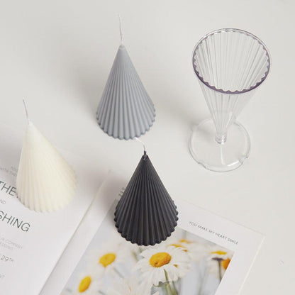 Striped Pointed Cone Candle Mould Candles Moulds