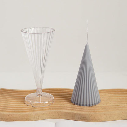 Striped Pointed Cone Candle Mould Candles Moulds