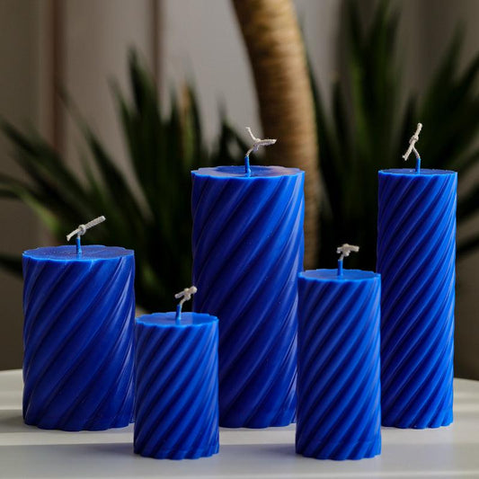 Spiral Cylindrical Acrylic Candle Mould