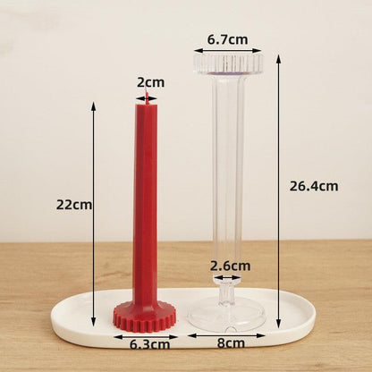 Octagon Striped Base Church Candle Mould