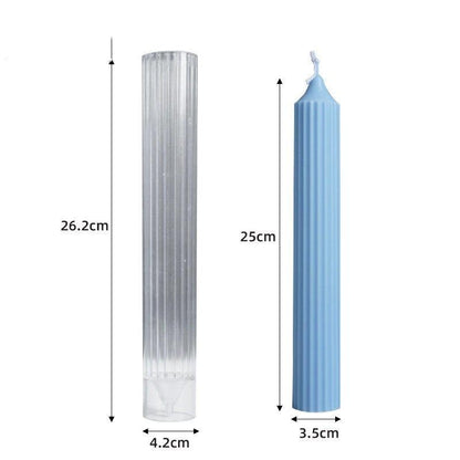 Octagon Striped Base Church Candle Mould