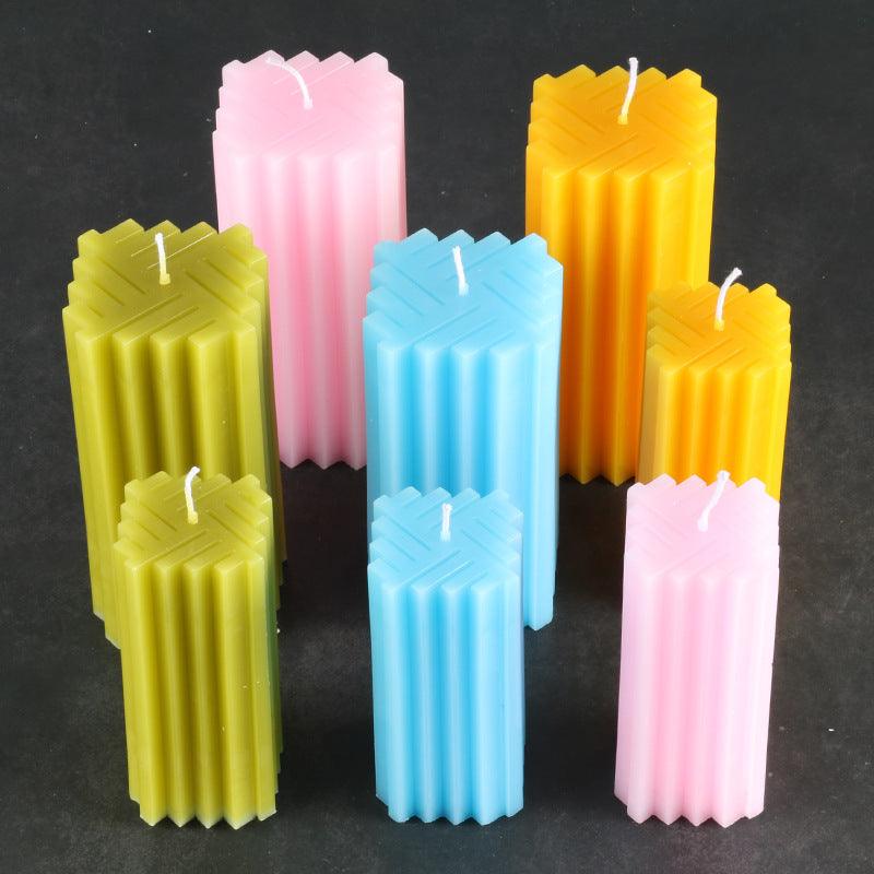Square Weave Pattern Candle Mould