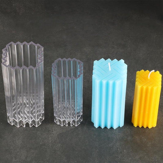 Square Weave Pattern Candle Mould