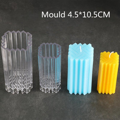 Square Weave Pattern Candle Mould