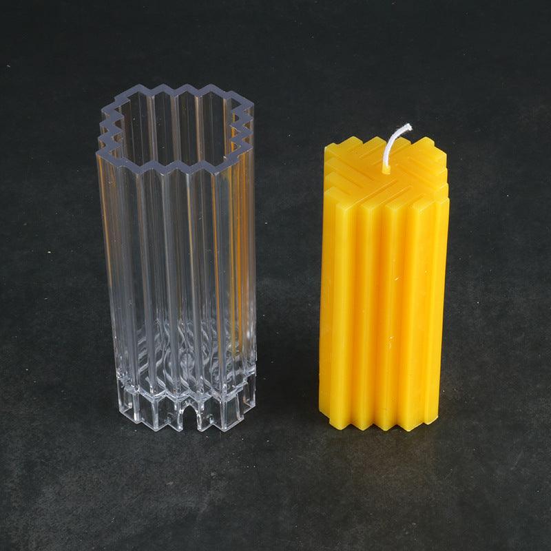 Square Weave Pattern Candle Mould