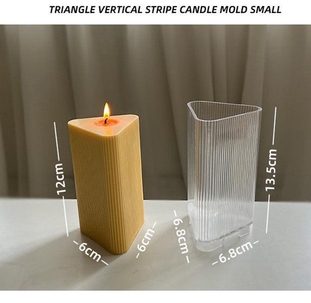 Triangular Vertical Striped Candle Mould Candles Moulds