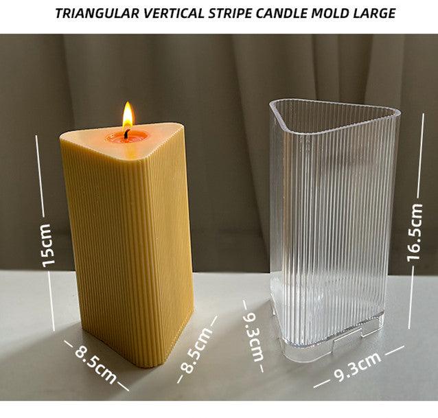 Triangular Vertical Striped Candle Mould Candles Moulds