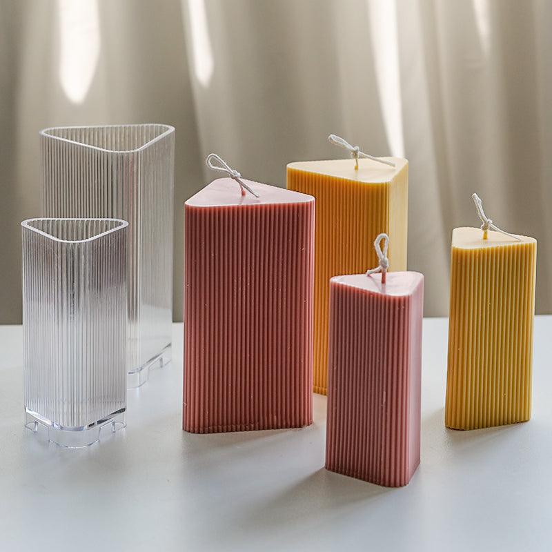 Triangular Vertical Striped Candle Mould Candles Moulds