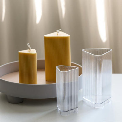 Triangular Vertical Striped Candle Mould Candles Moulds