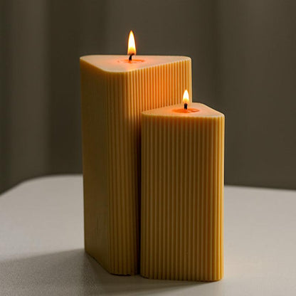 Triangular Vertical Striped Candle Mould Candles Moulds