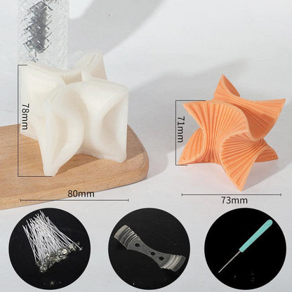 Twist Fan Rubik's Cube Candle Silicone Mould DIY Handmade Candles Moulds