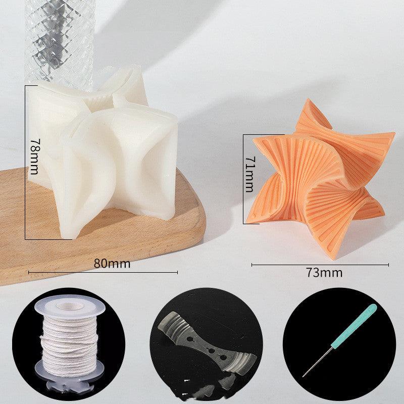 Twist Fan Rubik's Cube Candle Silicone Mould DIY Handmade Candles Moulds