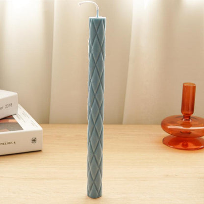 Diamond Relief Pattern Cylindrical Candle Mould