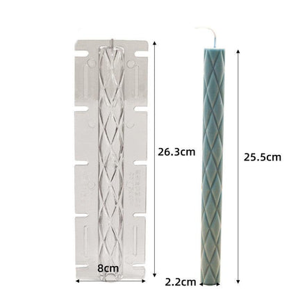 Diamond Relief Pattern Cylindrical Candle Mould