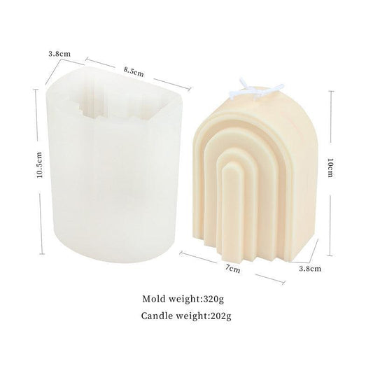 U-shaped Rainbow Bridge Arch Silicone Candle Mould Candles Moulds
