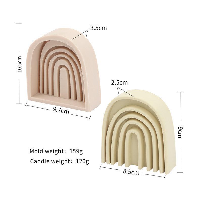 U-shaped Rainbow Bridge Arch Silicone Candle Mould Candles Moulds