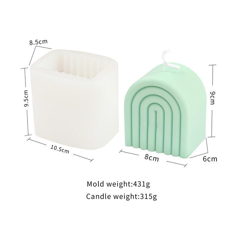 U-shaped Rainbow Bridge Arch Silicone Candle Mould Candles Moulds