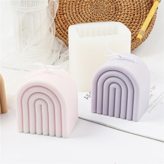 U-shaped Rainbow Bridge Arch Silicone Candle Mould Candles Moulds