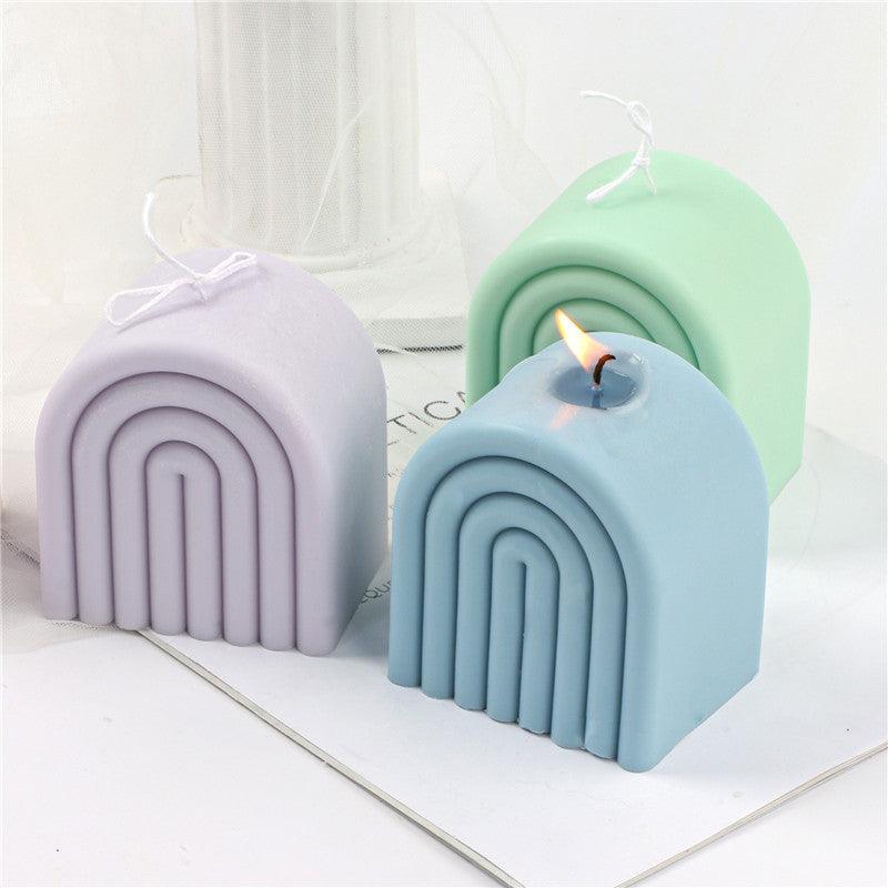 U-shaped Rainbow Bridge Arch Silicone Candle Mould Candles Moulds