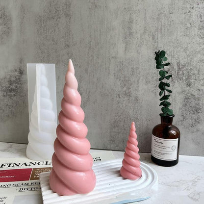 Unicorn Spiral Cone Silicone Candle Mould Candles Moulds