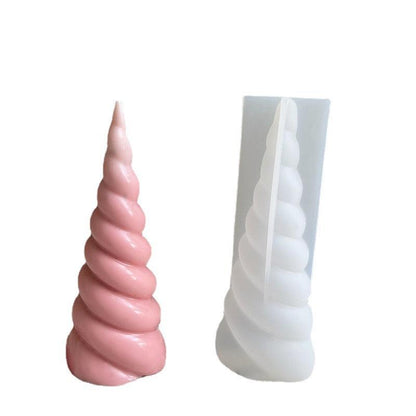 Unicorn Spiral Cone Silicone Candle Mould Candles Moulds