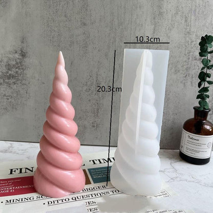 Unicorn Spiral Cone Silicone Candle Mould Candles Moulds
