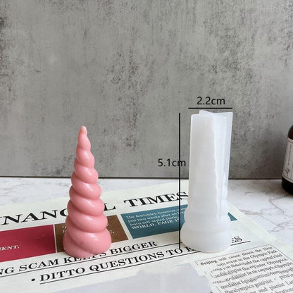 Unicorn Spiral Cone Silicone Candle Mould Candles Moulds
