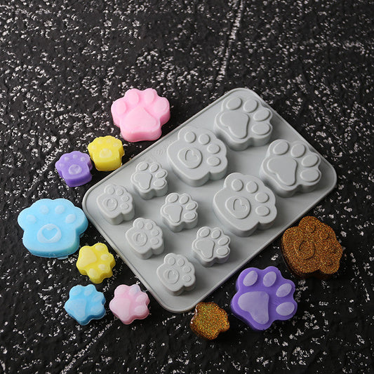 Unleash Your Creativity with a Handmade Crystal Epoxy Dog Paw Silicone Mould Candles Moulds