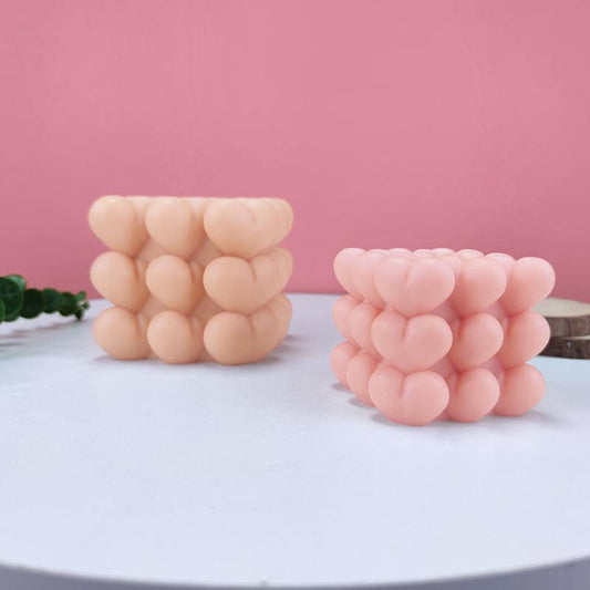 Valentines Day Love Cube Aromatherapy Candle Silicone Mould Candles Moulds