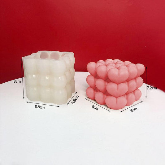 Valentines Day Love Cube Aromatherapy Candle Silicone Mould Candles Moulds